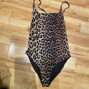 Ganni leopard one piece like new